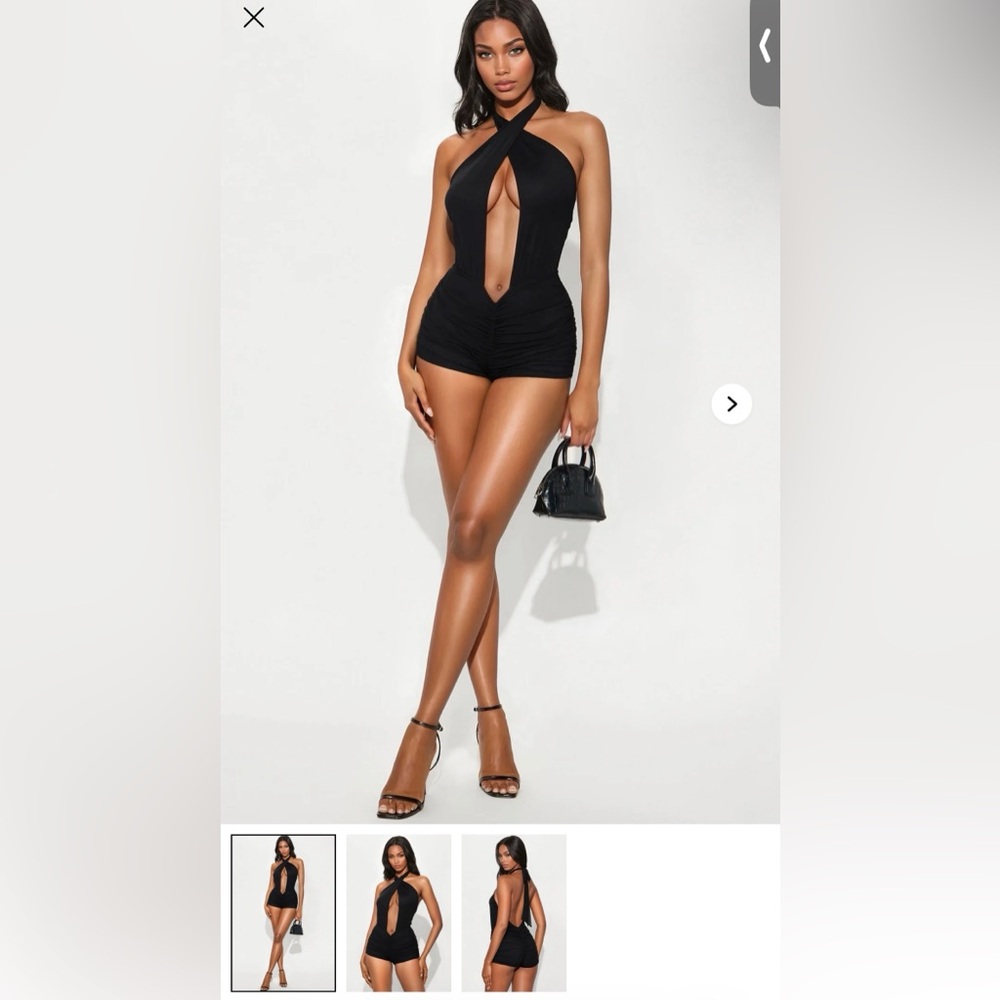 Fashion Nova Black Halter Jumpsuit